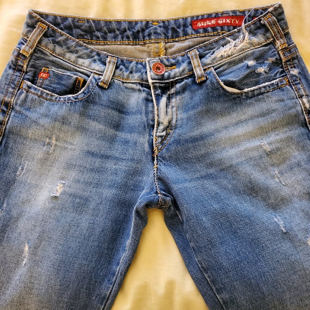 Miss Sixty Distressed Jeans, Size 28